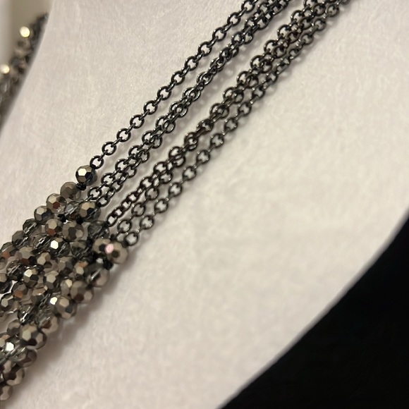 Talbots Gunmetal Cascade Necklace - Picture 9 of 9